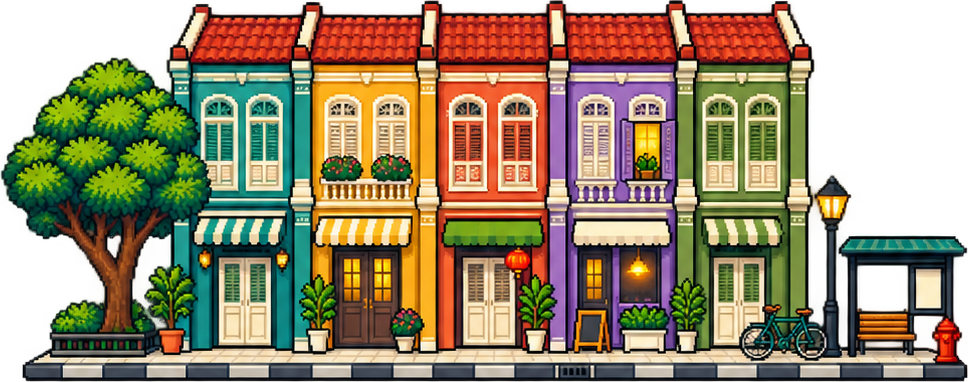 The Petak shophouse row